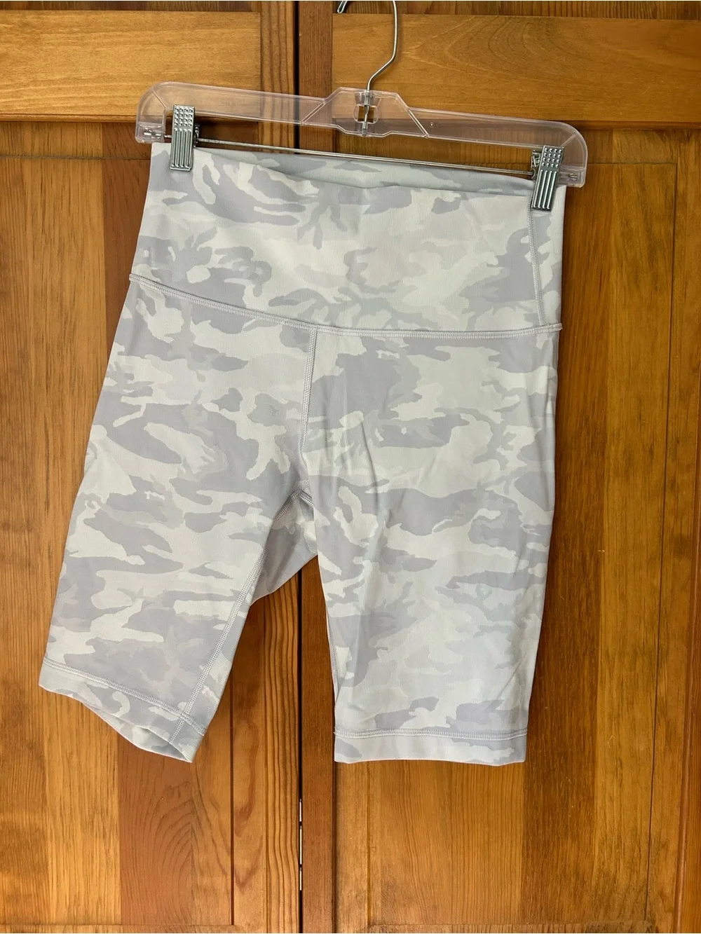 lululemon athletica Light Gray Camo High-Rise Bike Shorts